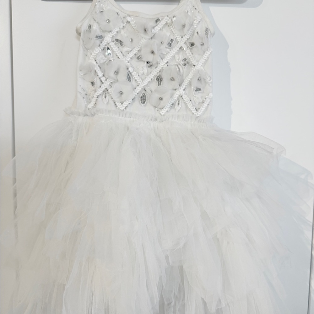 Tutu du Monde - White Tulle Dress with Sequin Details